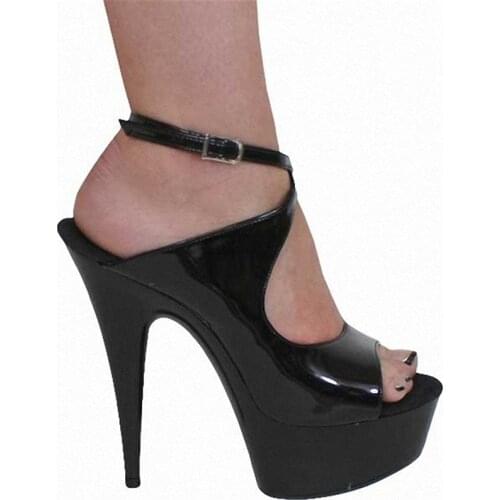 Princess dating shoes sexy patent leather shoes popular with waterproof with 15 cm high lady Dance Shoes