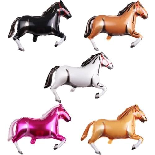 1pc 82*51cm Horse Foil Balloon Animals Balloons Farm Theme Birthday Party Supplies Decorations Boy Baby Shower Globos Kids Toys
