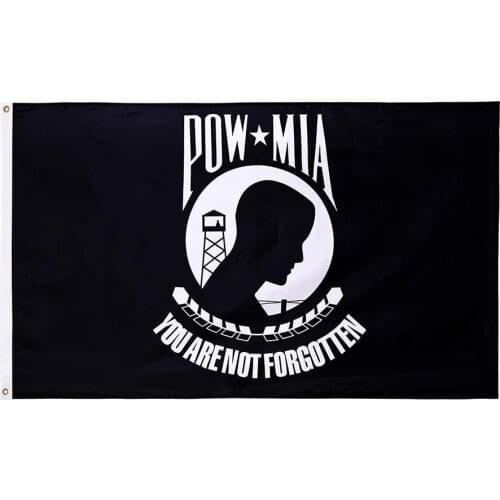 Fading Proof - Canvas Headnd Double Stitches Flag- Your Unforgettable Pow With Copper Eyelet Polyester Flag
