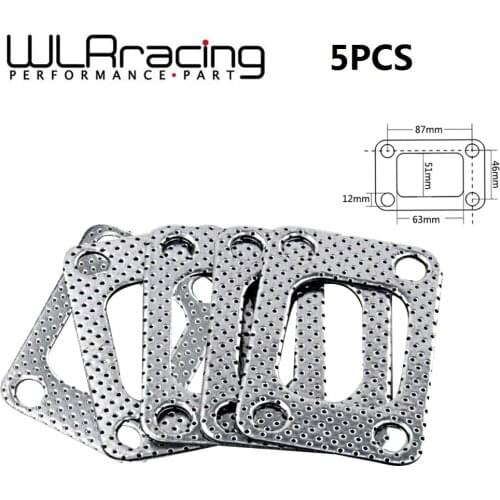 WLR RACING - (5PCS/LOTS) T3 ALUMINUM TURBO CHARGER INLET MANIFOLD FLANGE DOWN PIPE GASKET WLR4951