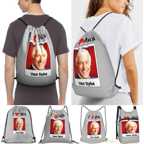 I Love Dick... Van Dyke Women Drawstring Sackpack Gym Bags Men Outdoor Travel Backpacks For Training Fitness Swimming Bag