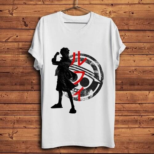 Pirate king Luffy funny anime t shirt men white short sleeve homme casual tshirt unisex anime ONE PIECE streetwear tee