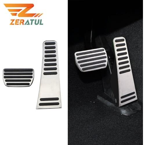 Zeratul Auto Stainless Steel Car Accelerator Fuel Pedal Brake Foot Rest Pedals Cover for Volvo XC60 XC90 S90 V90 2018 - 2021