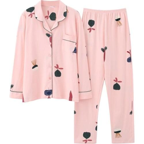 Women Pajamas Autumn Winter Pajama Set Cartoon Long Sleeve Warm Casual Soft Plus Size Pijama Mujer Nightwear Homewear Clothing