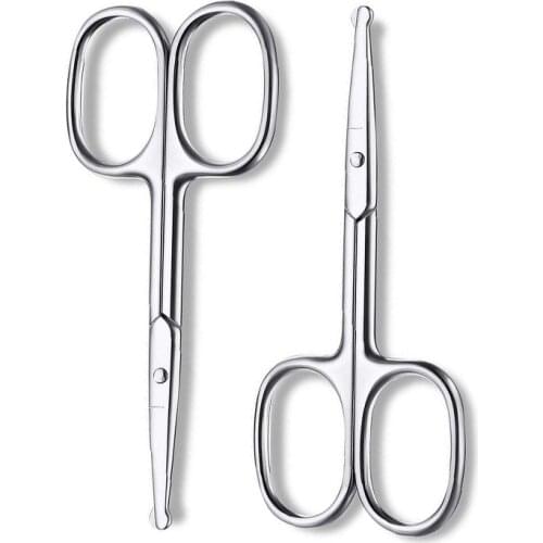 1pcs Eyebrow Scissors Curved Blade Eyebrow Eyelash Hair Remover Facial Trimming Small Stainless Steel Makeup Beauty Tool