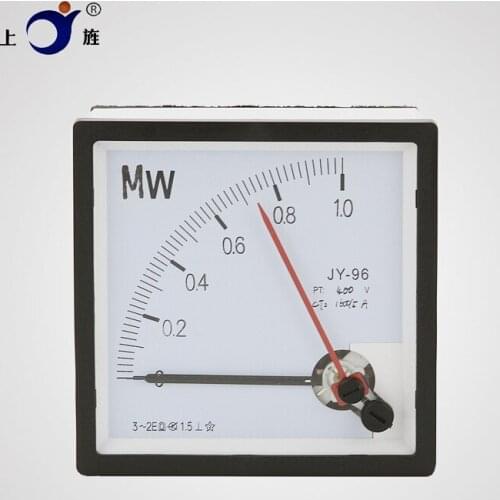 1Pcs SQ-96 CP-96 SJ-96 2 needle MW Meter Pointer 3-phase Active Power 1.0MW 1600/5A 400V Generator Instrument Head Power Meter