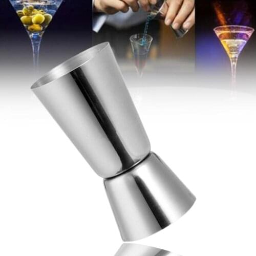 1Pcs 25/50ml Steel Bar Wine Cocktail Shaker Jigger Double Pourers Cup Shot Single Mixer Drink Tools Bar Wine Measurer H4P9