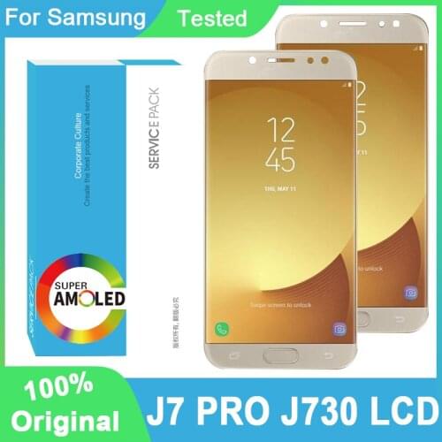100% Original 5.5'' Super AMOLED Display For Samsung Galaxy J730 J730F J7 Pro 2017 Full LCD Touch Screen Digitizer Repair Parts