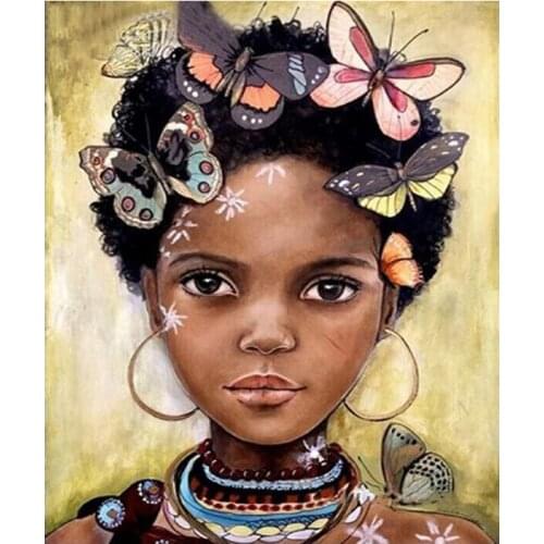 3D Diamond Mosaic Icon Full Drill 5D DIY Embroidery Diamond Painting Crystal girl butterfly Cross Stitch Decoration Home FG1308