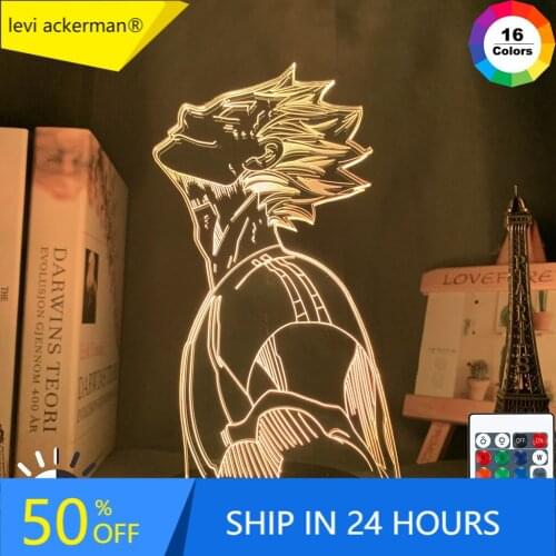 3d Night Light Anime Haikyu Bokuto Light for Bedroom Decor Child Kids Birthday Gift Manga Gadget Kotaro Bokuto Lamp Haikyuu