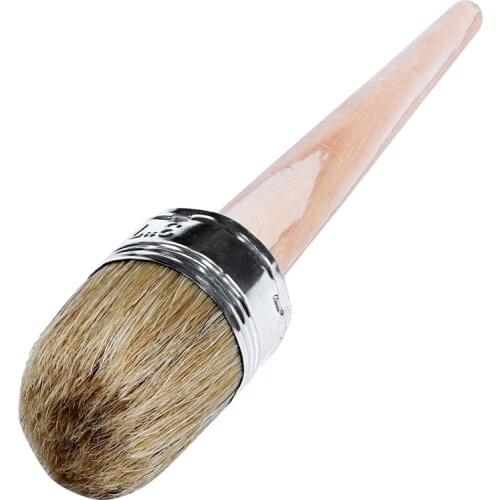 50mm Wooden Handle Round Bristle Chalk Oil Paint Painting Wax Brushes 185mm Long