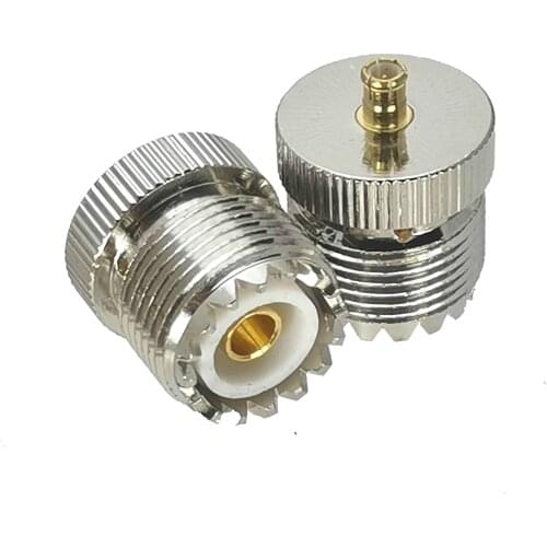 Adapter UHF SO239 female jack to MCX plug male connector ~ GPS RADIO antenna