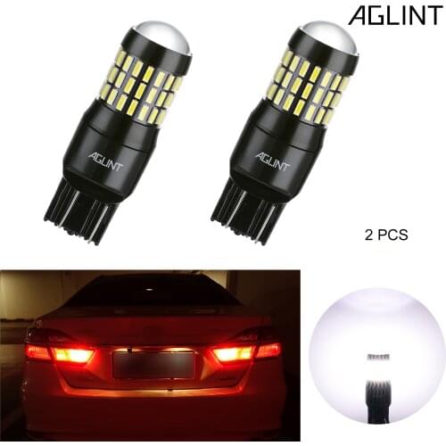 AGLINT 2PCS Reverse Brake Turn Signal Lights T20 7440 7443 W21W LED W21/5W WY21W LED Car Bulbs White Red Yellow 12-24V