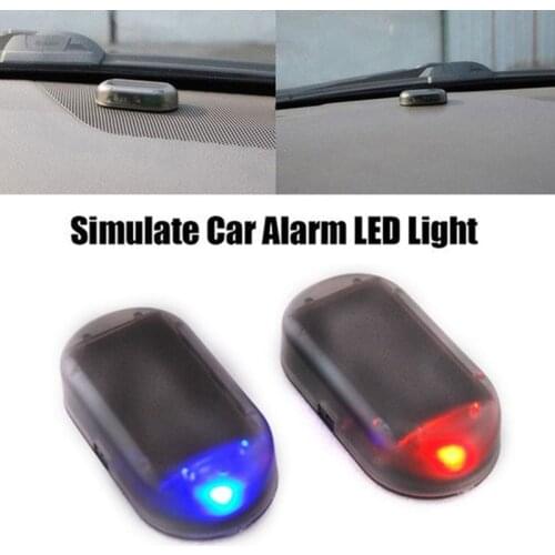 Car Fake Solar Power Alarm LED Lamp Security System Warning Caution Flash Blinking Anti-Theft Caution Simulation Alarm Light