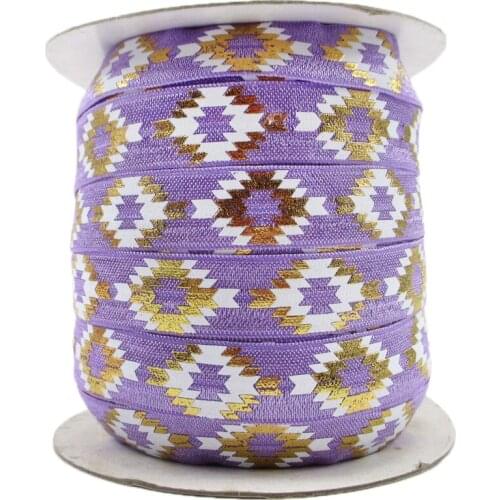 David accessories 50yards/roll 5/8'' 16mm Geometric Printed Elastic Ribbon DIY Bow Bag Material Ribbon Home Decoration,50Yc7661