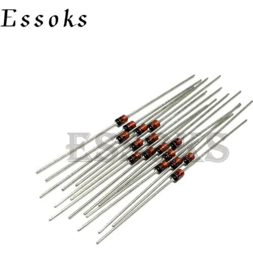 20Pcs 1W Zener Diodes DO-41 3V-47V 3.3V 4.7V 6.8V 7.5V 10V 20V 22V 33V 39V 1N4742A 1N4744A 1N4756A 1N4738A 1N4739A DO41 Diode