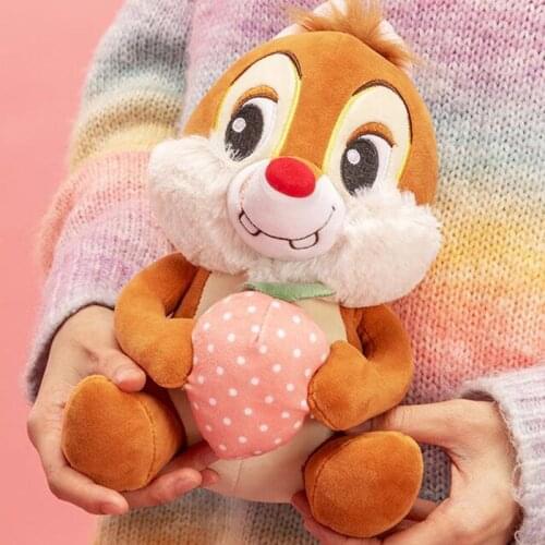 Disney Chip 'n' Dale Kawaii Chip Hold Strawberry Plush Dolls Toys Top Quality Cute Soft Gifts for Children Kids