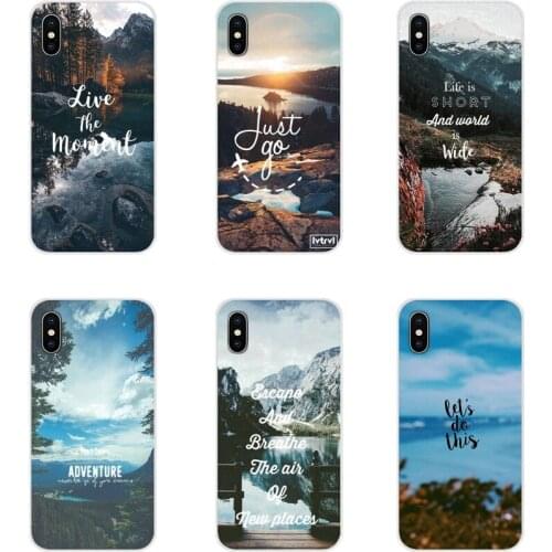 For Samsung A10 A30 A40 A50 A60 A70 M30 Galaxy Note 2 3 4 5 8 9 10 PLUS Accessories Phone Shell Covers Beach Mountain bule sky