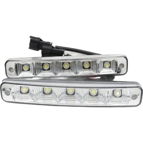 2pcs 10W 12V E4 LED Daytime Running Light Car Daylight DRL Fog Light 6000K Waterproof Super Bright White Aluminum Shell
