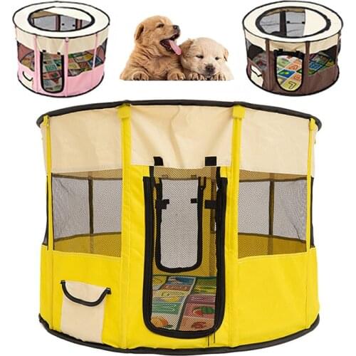 Outdoors Pet Dog House For Small Large Dogs Breathable Portable Dog Tent Foldable Dogs House Round Pet Cat Playpen