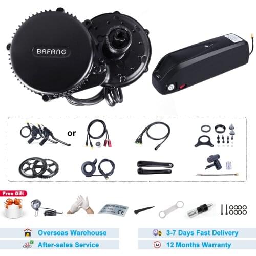 Electric Bike 48V 750W Bafang Mid Drive Motor Kit With 17.5/18A Battery Electric Bicycle Conversion Kits 8fun Motor eBike Energy