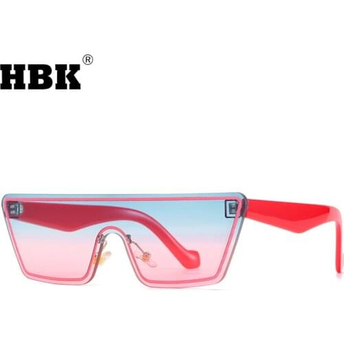 HBK New Fashion Brand Design One Piece Square Sunglasses For Women Men Leopard Frame High Quality Eyewear Driving Male UV400