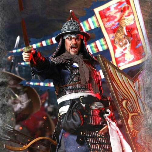 Collectible 1/6 Scale KLG-R013 1/6th Ming Dynasty Series Qi Troop-Walk Camp Guard Leader Action Figure