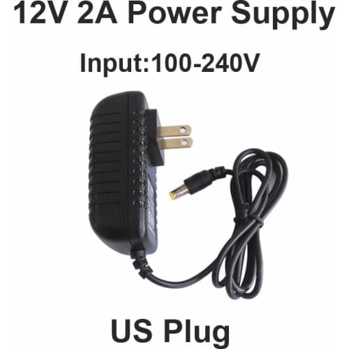 Hot 12V2A good quality Power supply adapter US plug for CCTV camera IP camera and DVR,AC100-240V to DC12V2A Converter adapter