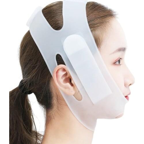 Nano Silicone V Face Mask Lifting V Line Shape Face Lift UP Facial Slimming Bandage Mask Cheek Chin Neck Slimming Thin Belt