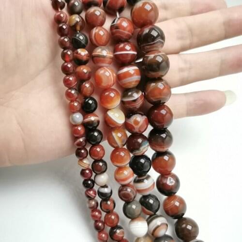 Free Shipping Natural Stone Stripe Dream color Onyx Agates Round Loose Beads 6 8 10 12MM Pick Size For Jewelry Making