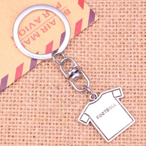 New Fashion Keychain 26*23 mm football cloth Pendants DIY Men Jewelry Car Key Chain Ring Holder Souvenir For Gift
