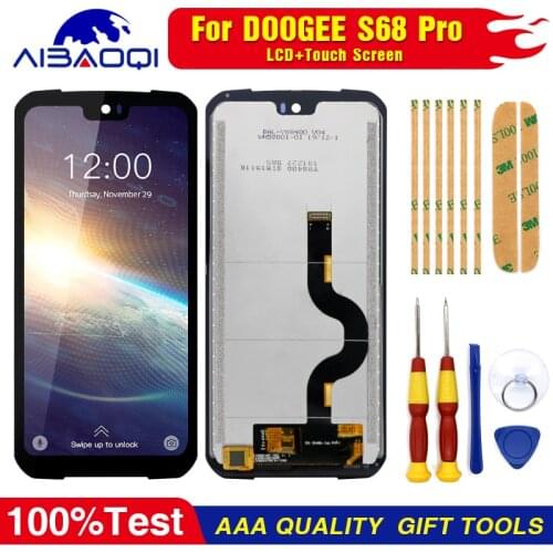New Original Touch Screen LCD Display LCD Screen For DOOGEE S68 Pro Replacement Parts + Disassemble Tool