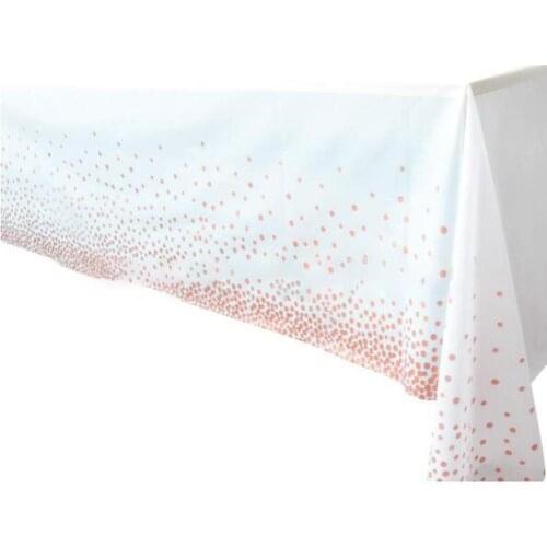 Disposable Tablecloth 137*274cm Hot Stamping Dots Pattern Table Cover