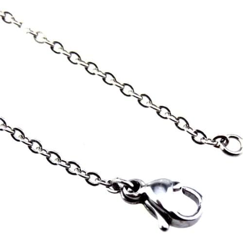 22183-1.6mm Stainless Steel Rolo Link Chain Summer Jewelry Necklace 40/45/50/60/70/80/90cm DIY Necklaces & Pendants