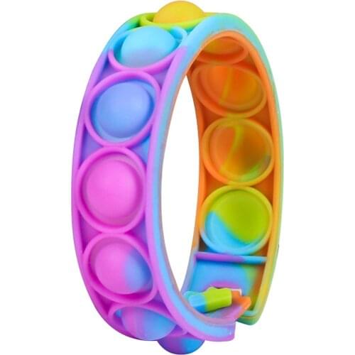 Push bubble Fidget Toys Pack Its Square Antistress New Push Bubble Rainbow Pop Hands Popins Squishy Pops Reliver Stress Adults