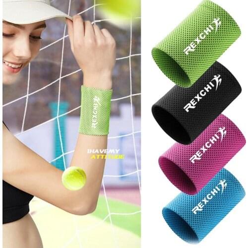 Tennis Sport Wristband Ice Feeling Wrist Strap Fitness Weightlifting Running Bracelet Towel Wrist Support Gym Indoor Sport 1pc