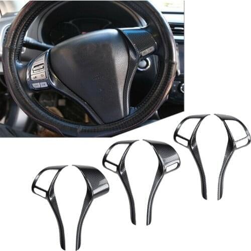 Inner Steering Wheel Strip Sticker Trim For Nissan Altima 2013 2015 2016 2017 2018 Carbon Fiber Style Car Styling Accessories