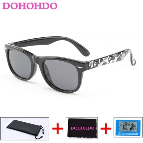 DOHOHDO New Kids Sunglasses Fashion Polarized Children Glasses For Boy Girls Silicone Flexible Sport Eyeglasses UV400 Oculos