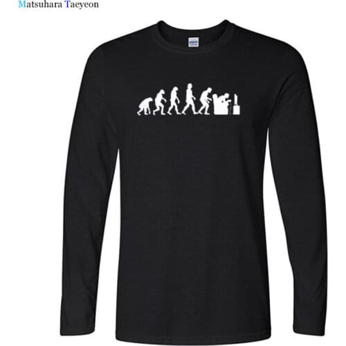 Funny Evolution Gamer Shirts for Men Cool Gaming T Shirts Video Game T Shirt Men Autumn New Novelty Long Sleeve Tshirts Tops Tee
