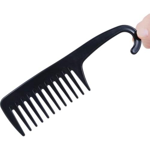 1PC Detangles Large Wide Tooth Comb Anti-Static Hair Comb Hairdressing Brushes With Hanger Shower Professional Salon Make Up