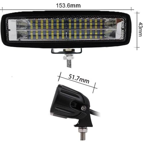 1Piece Dual-row 6 inch LED Work Bar Light Driving Lamp for Off-road SUV Excavator Forklift Boat Motorcycle Farm Vehicles 12V 24V