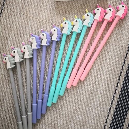 1pc Creative Unicorn Cute Pony Gel Pen Cartoon Pen 0.5mm Students Stationery Office Exam Special
