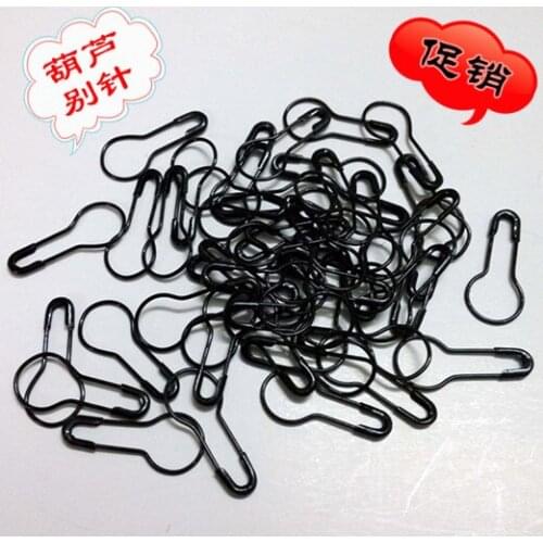 1000 PCS Gold Silver Black Gourd pin clip safety pin Calabash Shape Safety Pin Pear Gourd Shape Coilless tag Fastener pin Craft