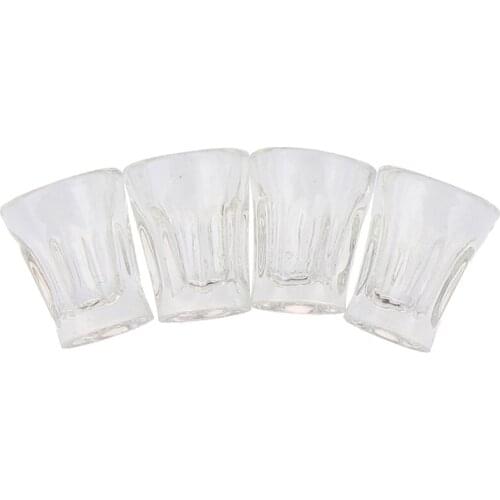 4 pcs Mini Resin Transparent Cup Simulation Kitchen Furniture Model Toys for Doll house Miniature Accessoriesm Decor