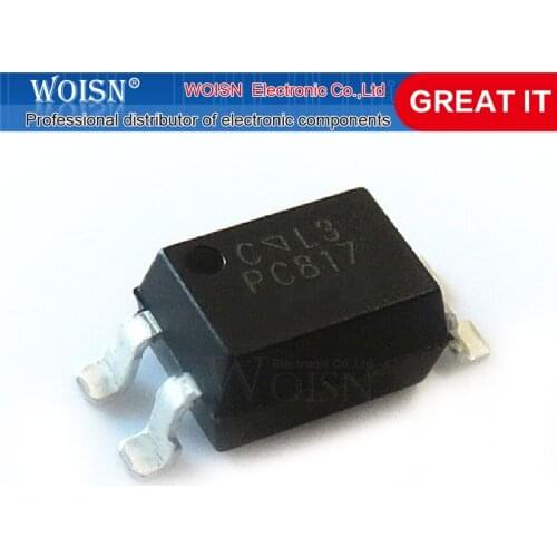 50pcs/lot SMD optocoupler EL817C (PC817) EL817S-C SOP-4 In Stock