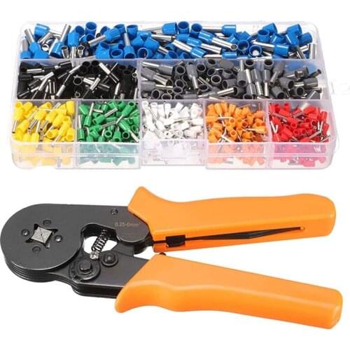 800PCS VE Tubular Terminal 8 In 1 Combination Set Cold Press Terminal EV1508 Electrical Crimp Terminal Tubular Wire Connector