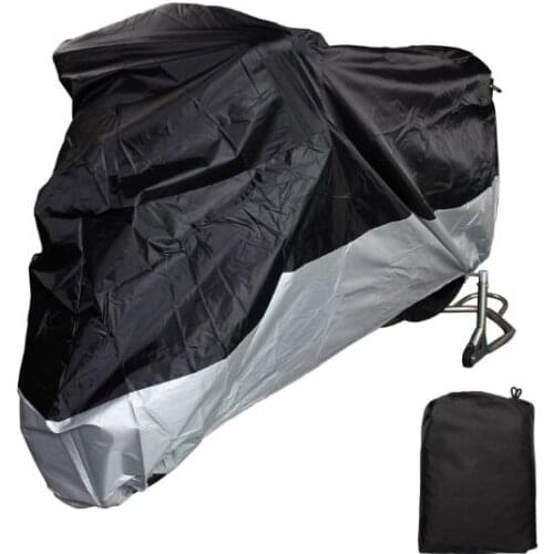 L 86.6" Motorcycle Cover Motor Bike Scooter Waterproof UV Dust Protector Black