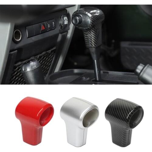 Gear Shift Konb Cap Decoration Sticker Cover Trim for Jeep Wrangler JK 2007 2008 2009 2010 ABS Red Car Interior Accessories