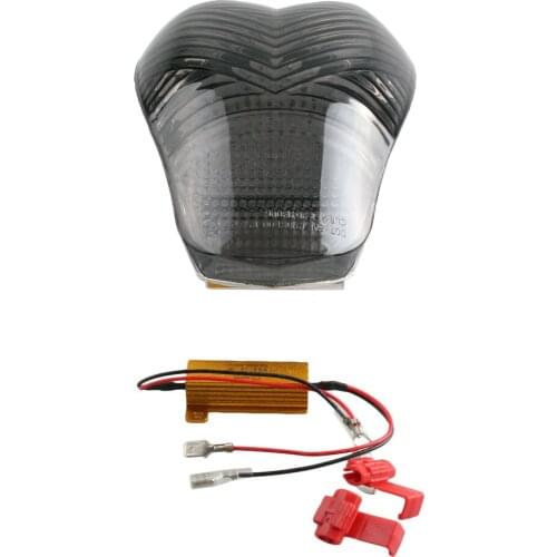 E-Mark LED Motorcycle Tail Brake Light Turn Signal Lamp Taillight Integrated For BMW K1200K1200R 2005 2006 2007 2008 Smoke