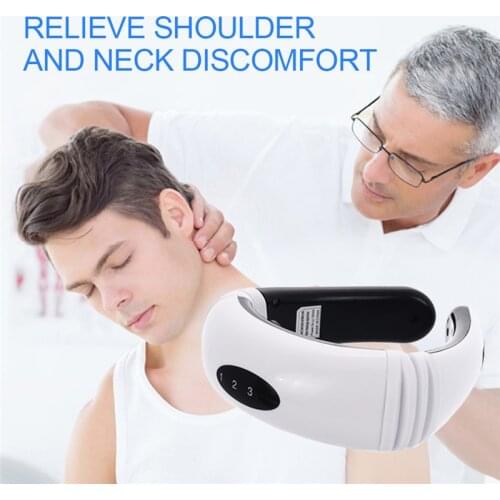 Electric Neck Massager Tens Pads Kneading Back and Neck Massager U Shape Pulse Therapy Machine USB Shiatsu Pain Relief Relax g2